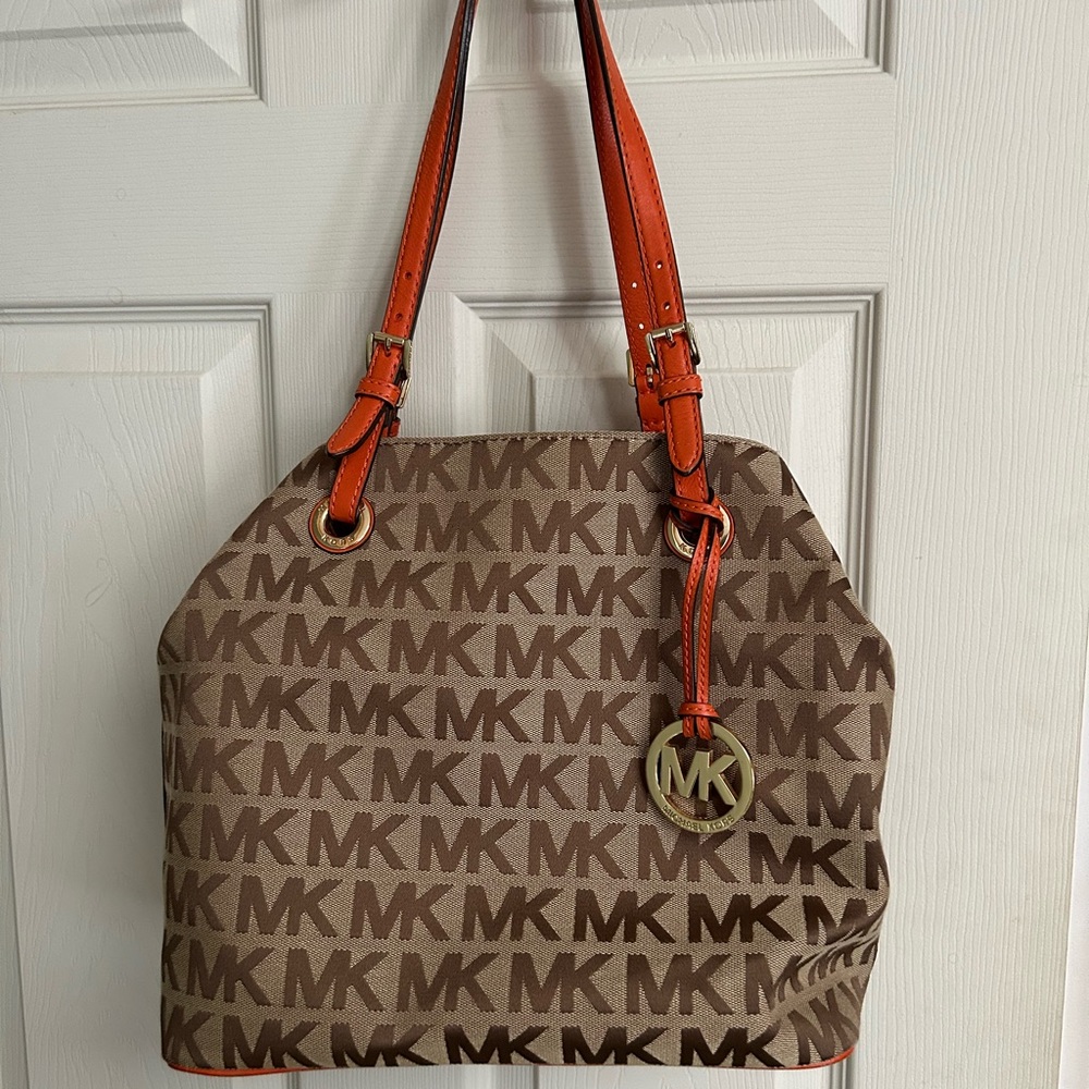 Michael Kors Brown and Orange Shoulder Bag